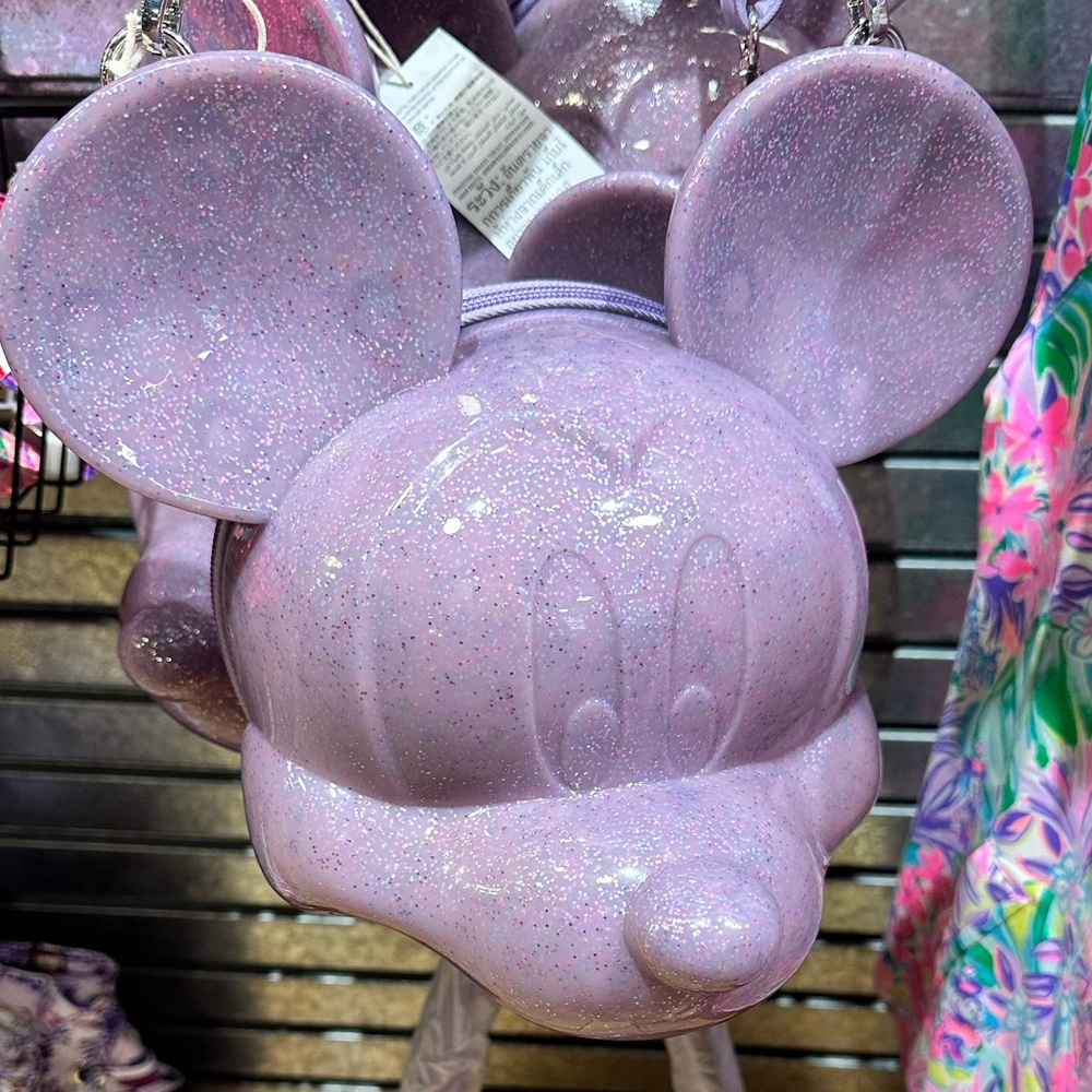 Loungefly Purple Glitter Mickey Mouse Crossbody Bag
